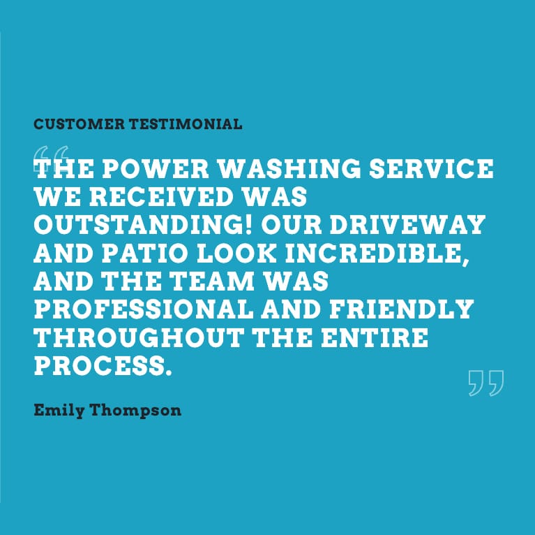power washing testimonial sample